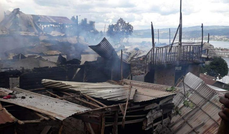 Bukavu: un incendie ravage près de deux cents maisons dans le quartier de Nyalukemba