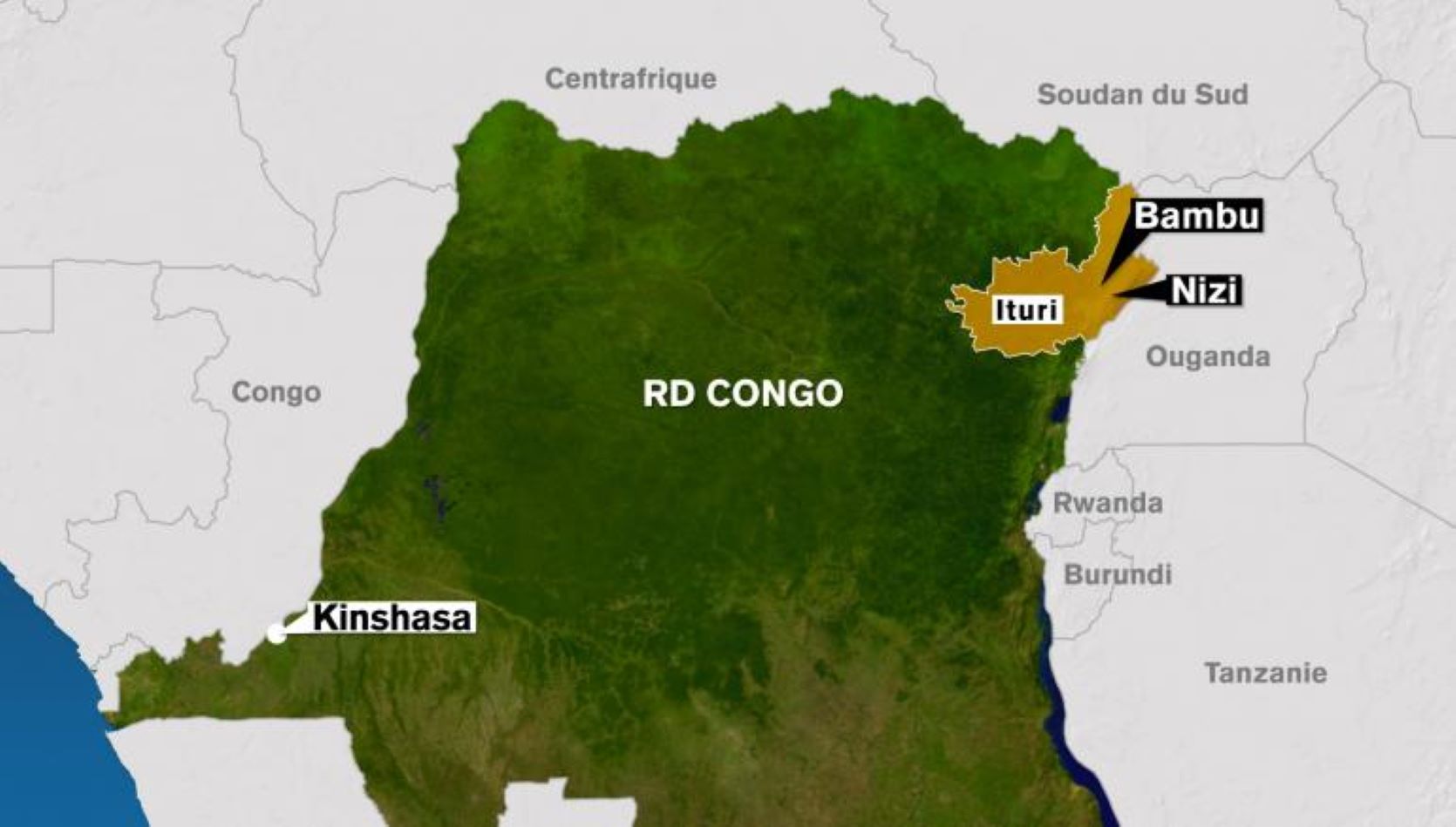 RDC: 16 civils tués dans une nouvelle attaque de milice en Ituri