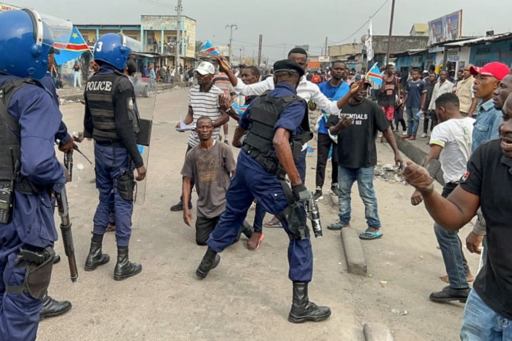 RDC: la police réprime violemment une marche de l’opposition à Kinshasa